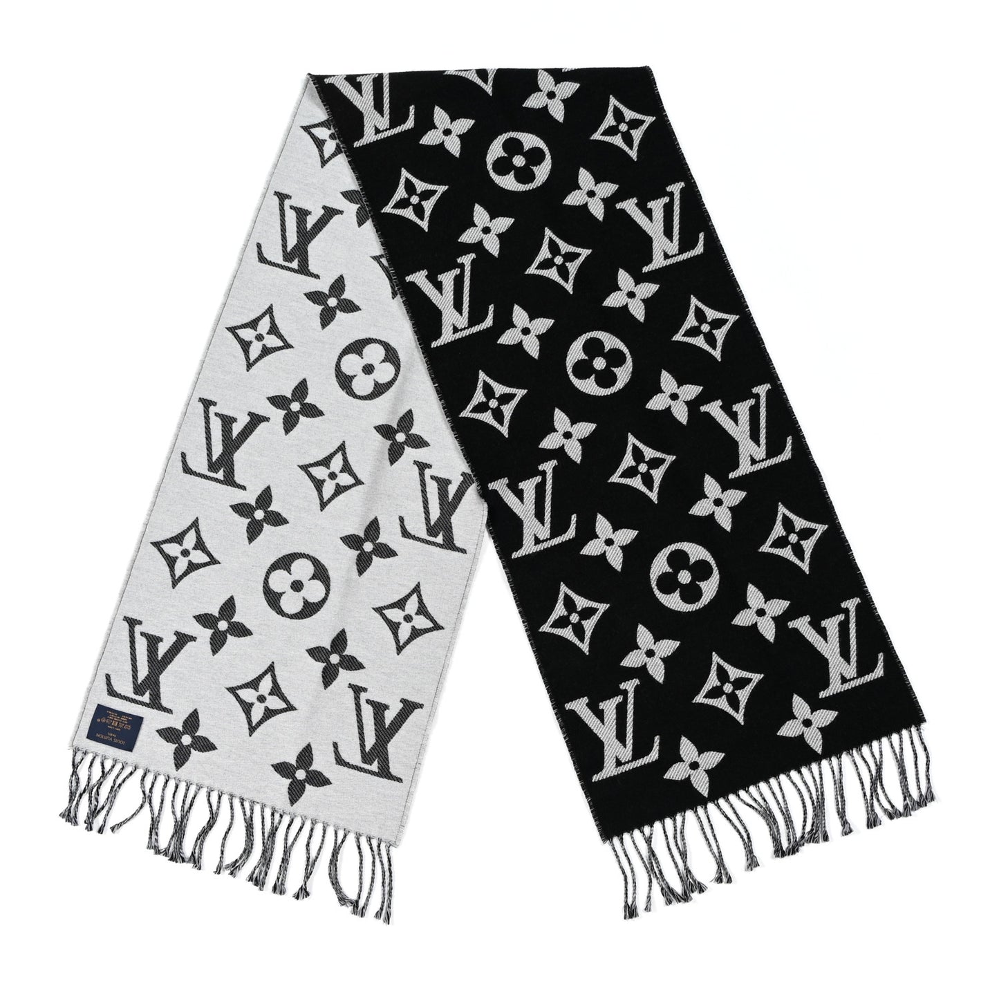 Wool Simply LV Scarf Black