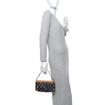 Louis Vuitton Monogram Multicolor Pochette Accessories Black 3 of 21