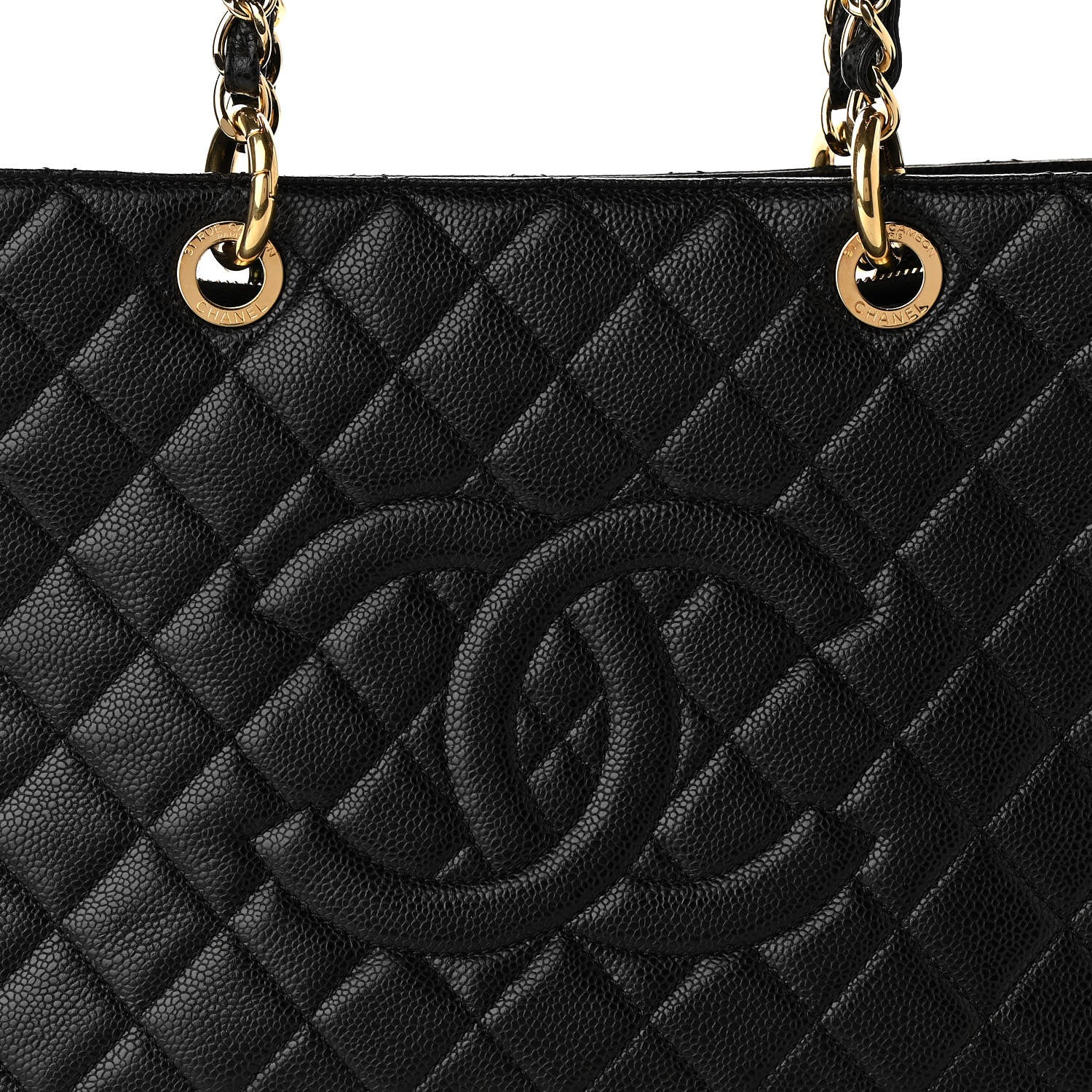 Chanel Caviar Quilted Grand Shopping Tote GST Black 8 of 12