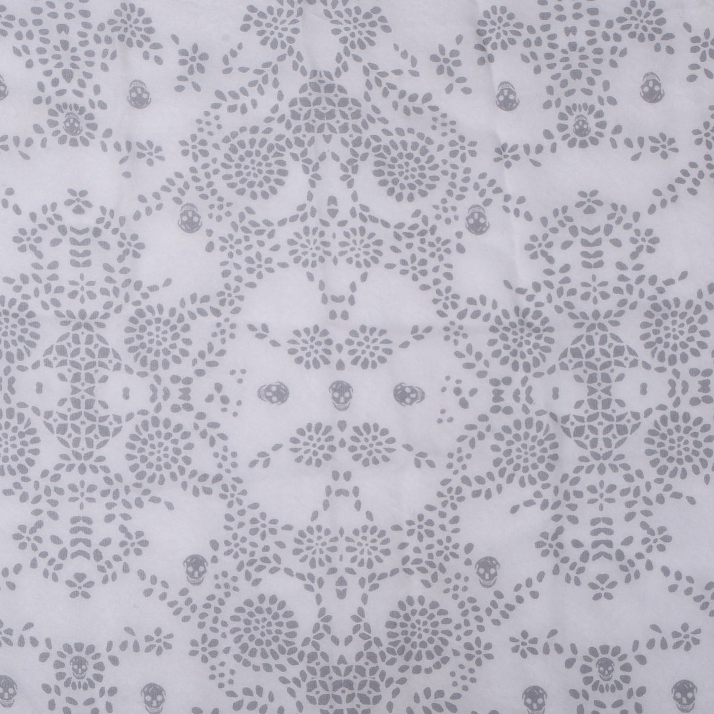 Silk Chiffon Skull Scarf White