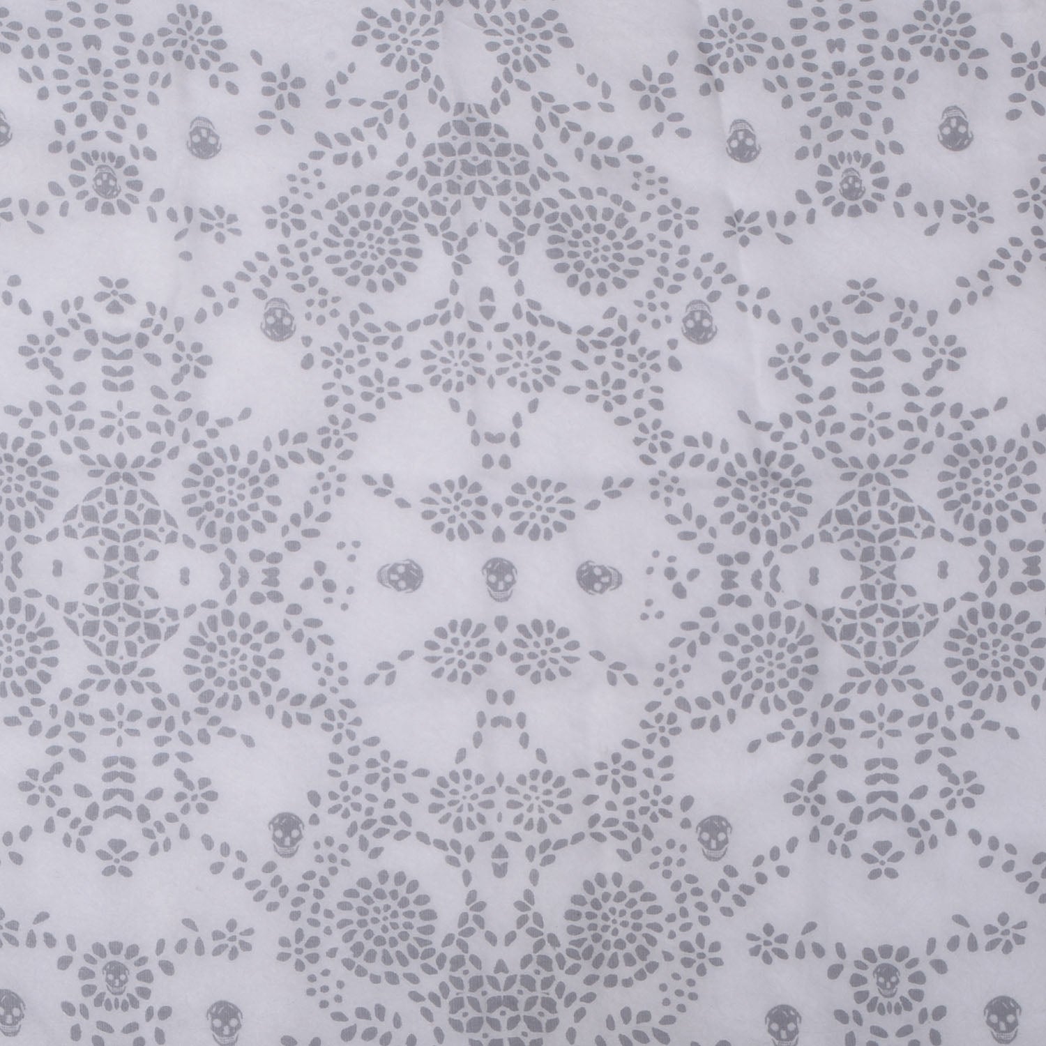 Alexander McQueen Silk Chiffon Skull Scarf White 1 of 7