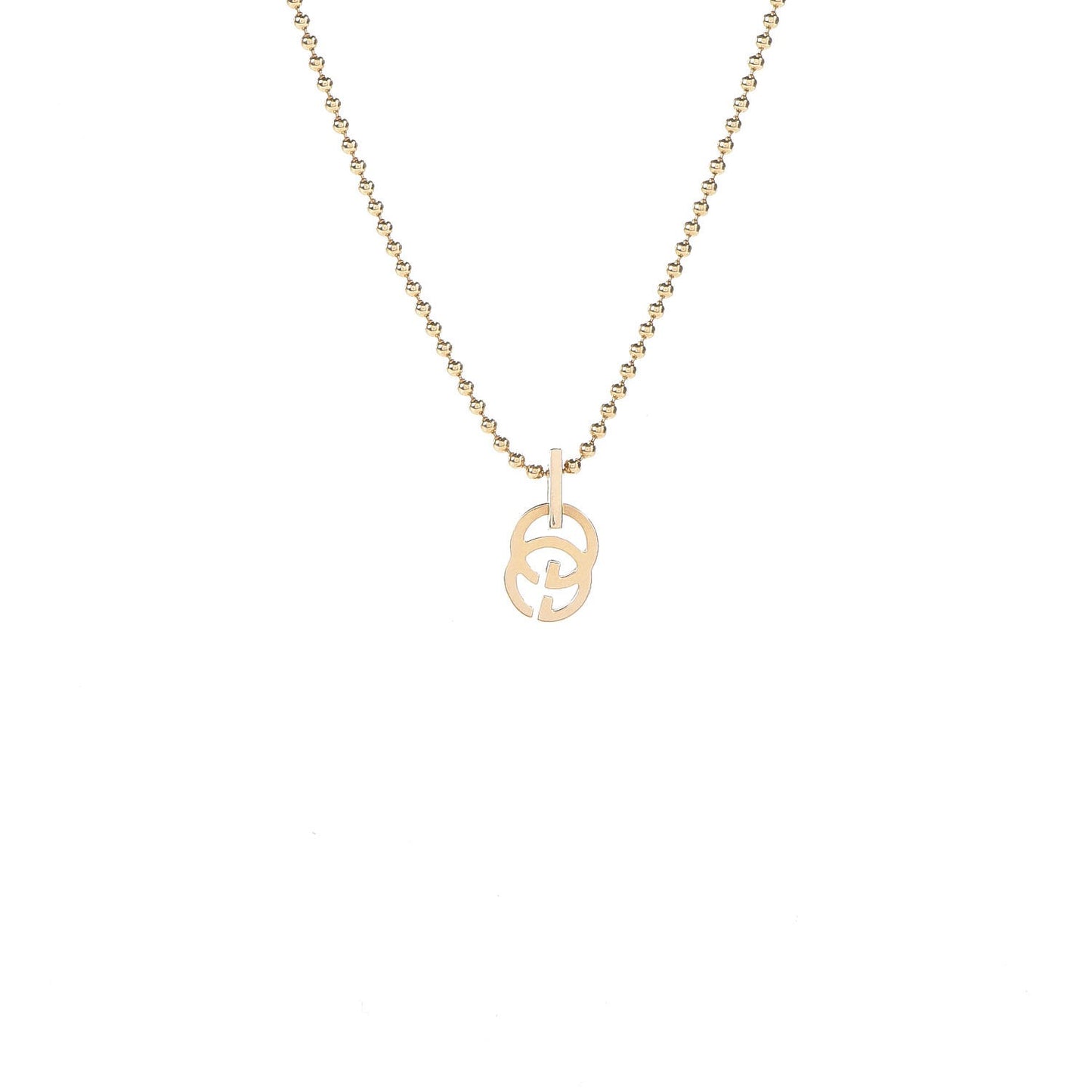 18K Yellow Gold Running GG Pendant Necklace
