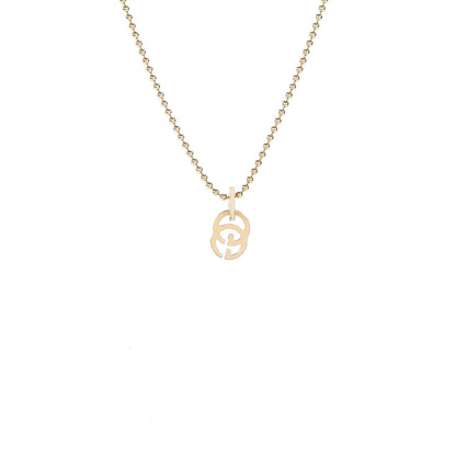 Gucci 18K Yellow Gold Running GG Pendant Necklace 4 of 6