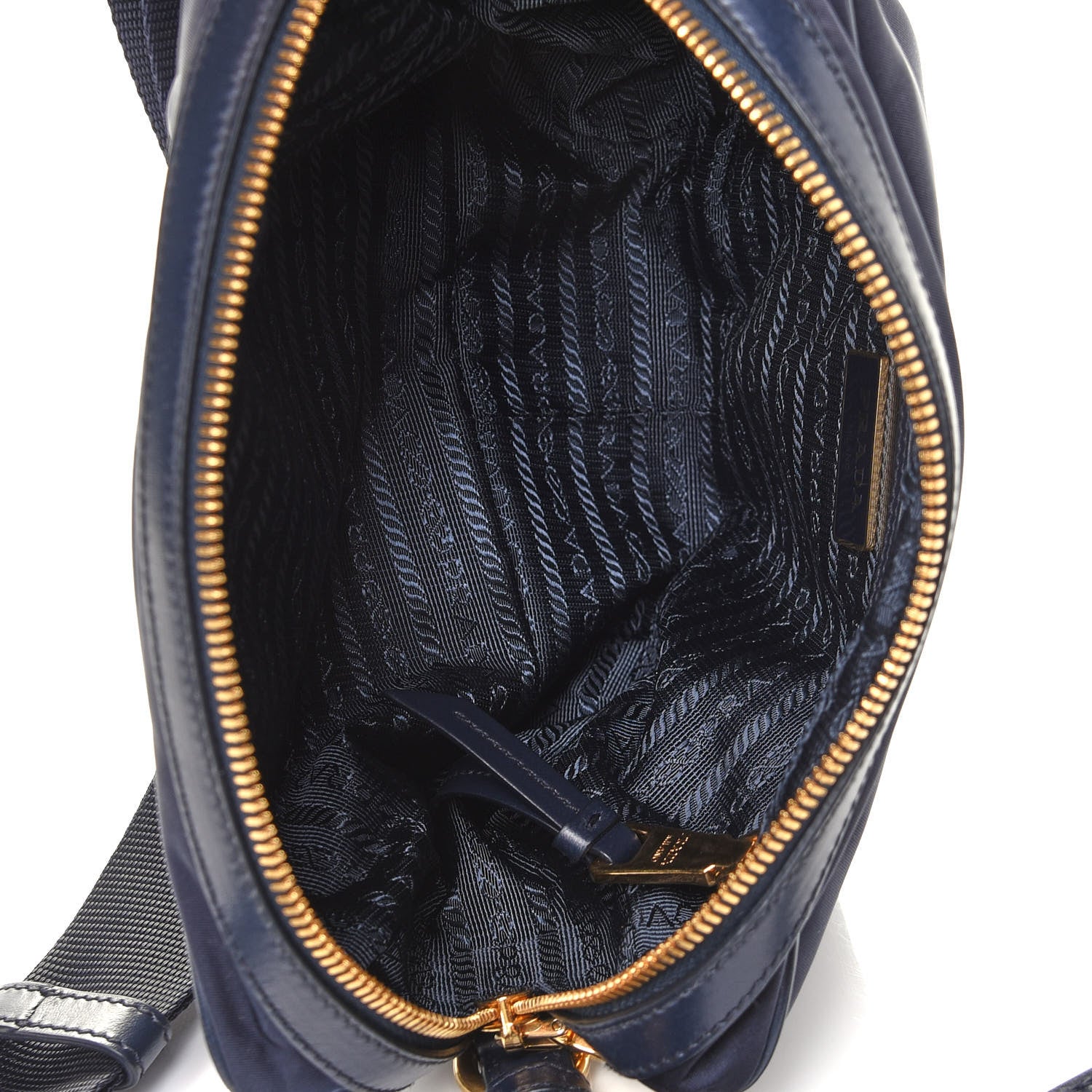 Prada Tessuto Nylon Soft Calf Camera Bag Baltico 7 of 8