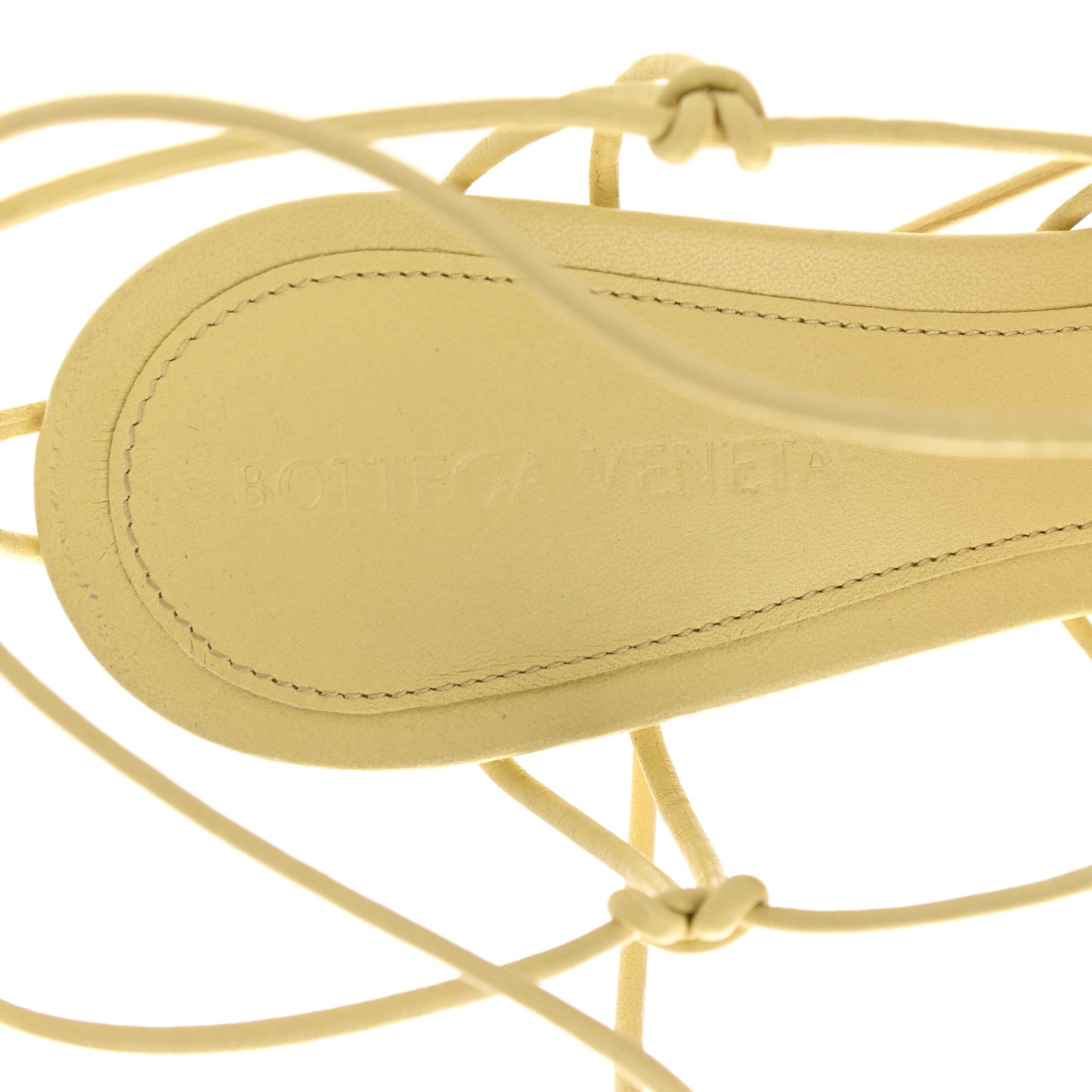 Nappa Dot Ankle Tie Sandals 38 Moon Beam
