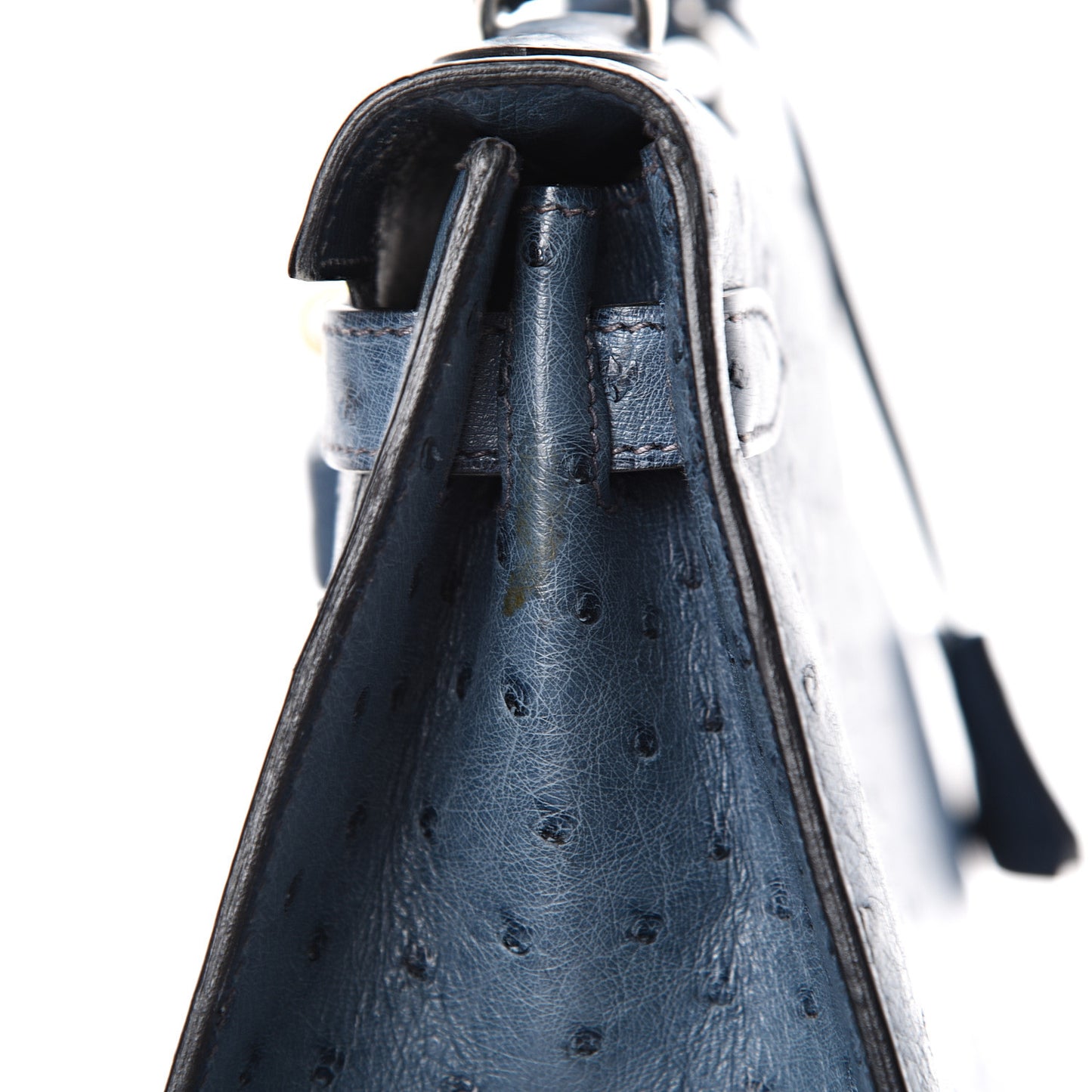 Ostrich Kelly Sellier 28 Bleu Roi