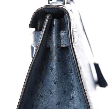 Hermes Ostrich Kelly Sellier 28 Bleu Roi 48 of 49