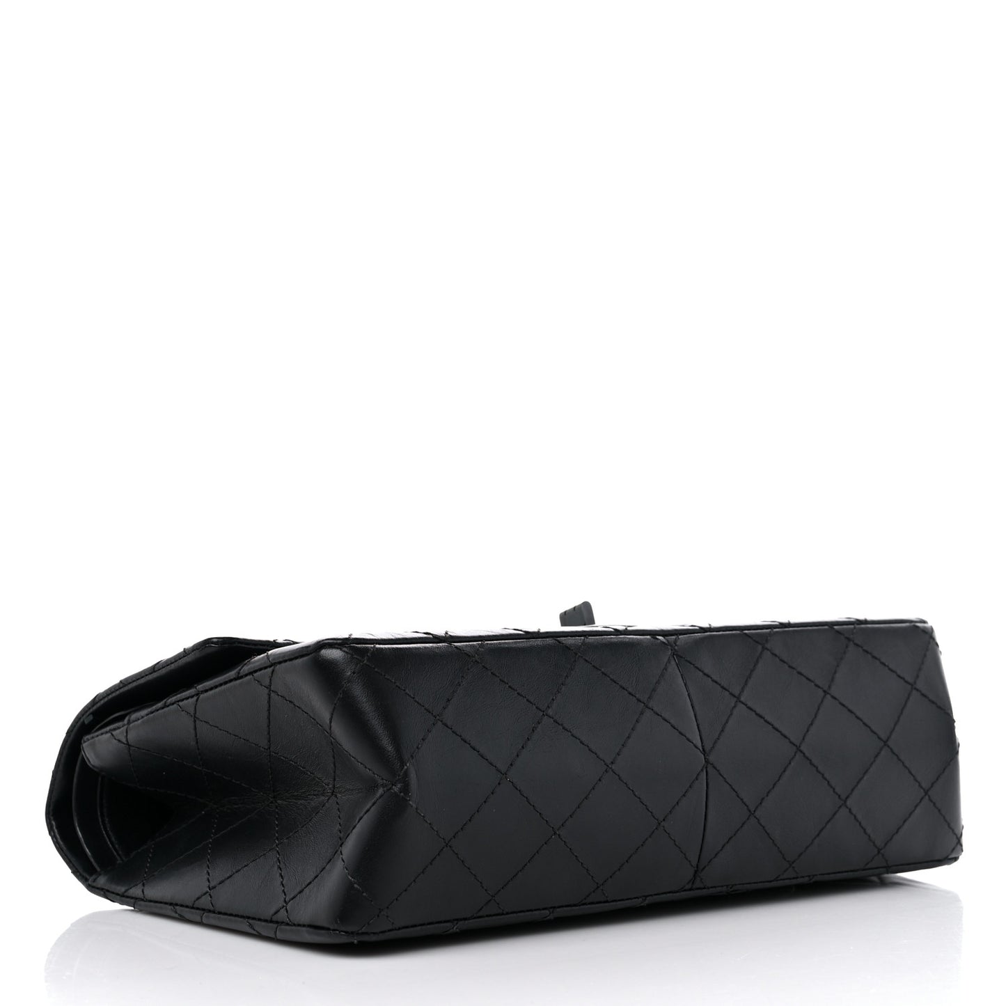 Aged Calfskin Quilted 2.55 Reissue 226 Flap So Black