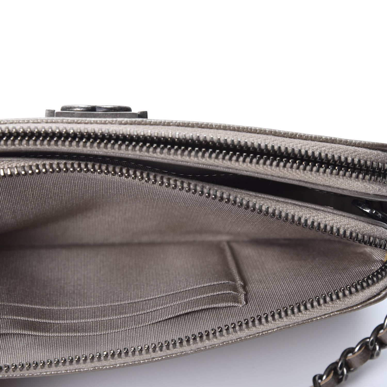 Chanel Metallic Caviar Quilted Small Boy Clutch With Chain Copper 4 of 11