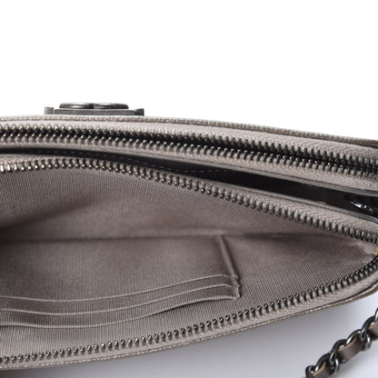 Chanel Metallic Caviar Quilted Small Boy Clutch With Chain Copper 4 of 11