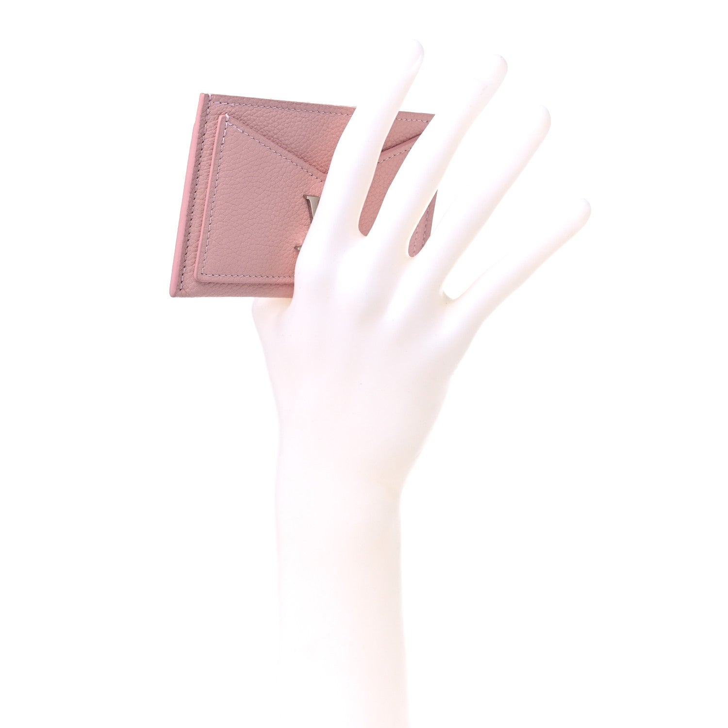 Louis Vuitton Calfskin Lockme Card Holder Rose Ballerine 2 of 8