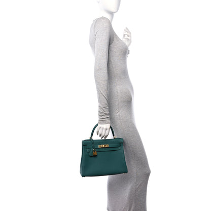 Hermes Togo Kelly Retourne 28 Malachite 2 of 11