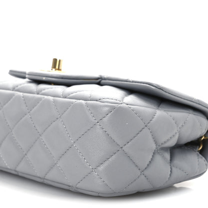 Chanel Lambskin Quilted Mini Rectangular Pearl Crush Flap Grey 10 of 12