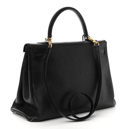 Hermes Taurillon Clemence Kelly Retourne 35 Black 2 of 12