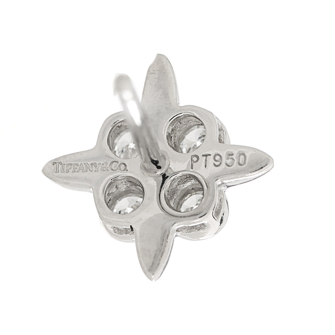 Tiffany Platinum Diamond Lace Stud Earrings 4 of 4