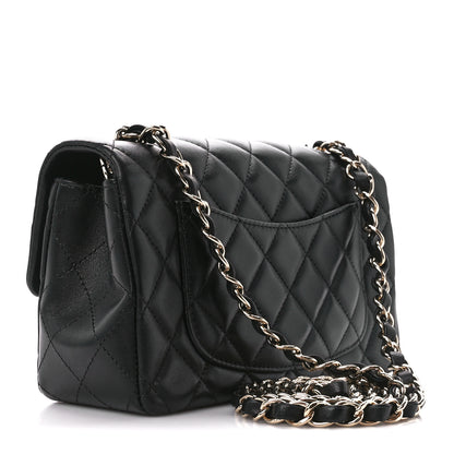 Chanel Lambskin Quilted Mini Rectangular Flap Black 3 of 11
