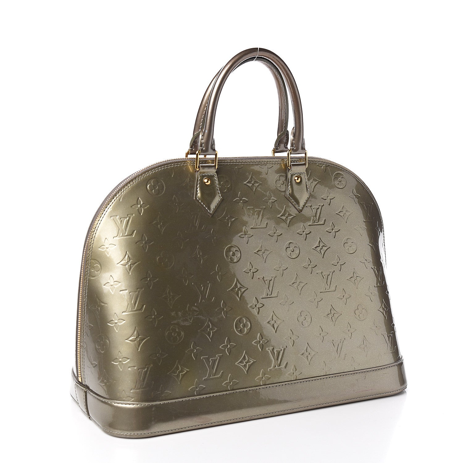 Louis Vuitton Vernis Alma MM Vert Bronze 2 of 10