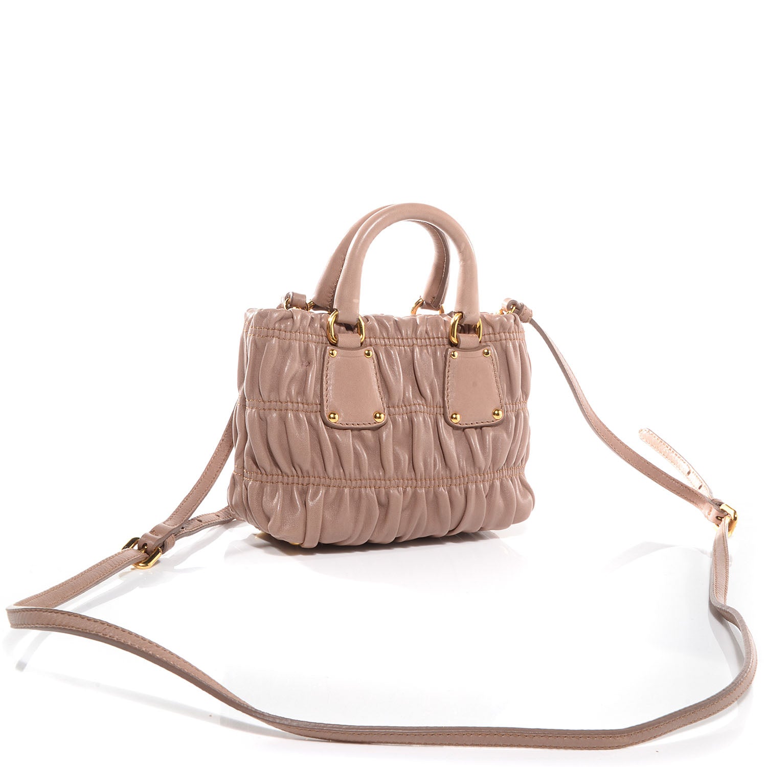 Prada Nappa Gaufre Mini Crossbody Bag Cammeo 4 of 10