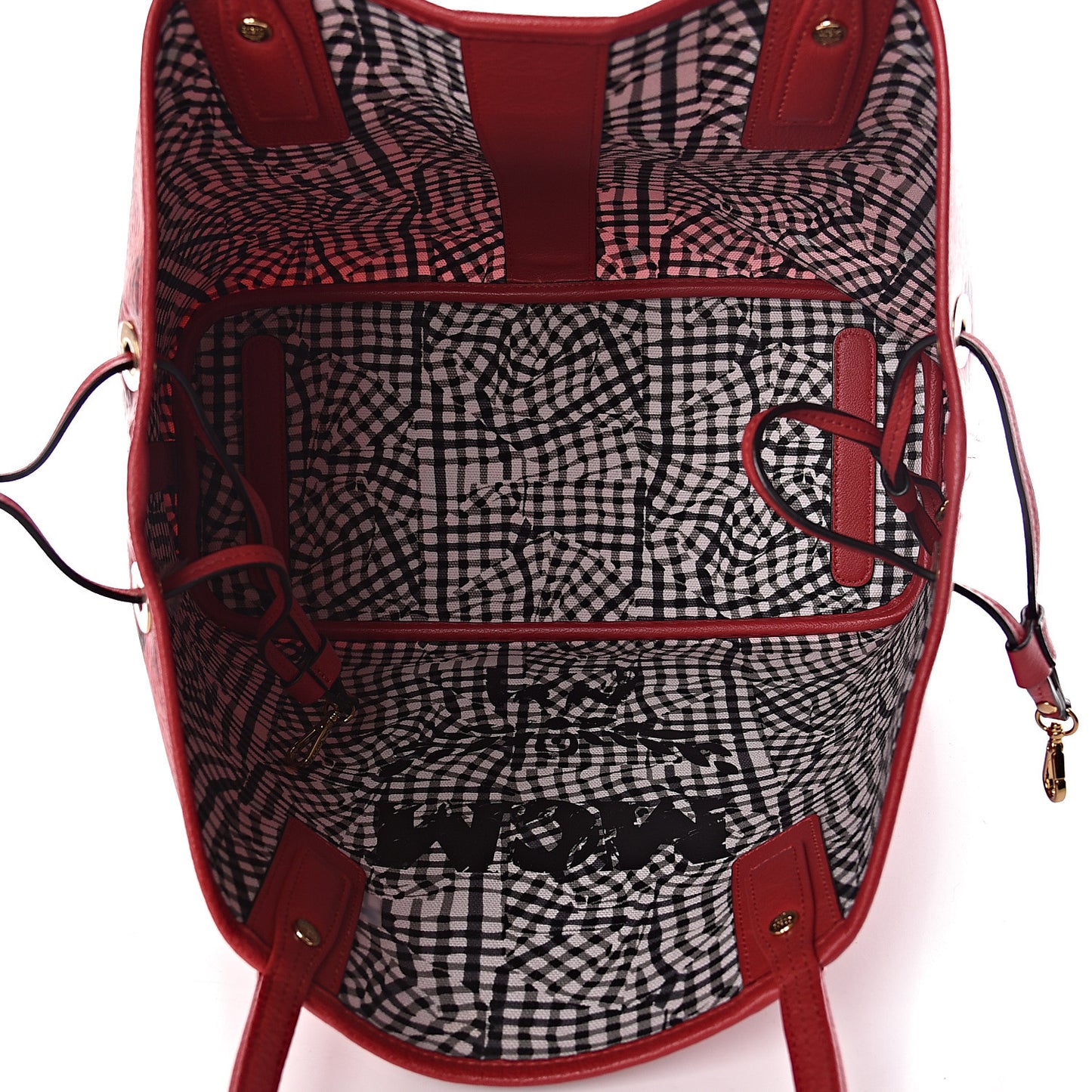 Visetos Medium Liz Reversible Shopper Tote Ruby Red