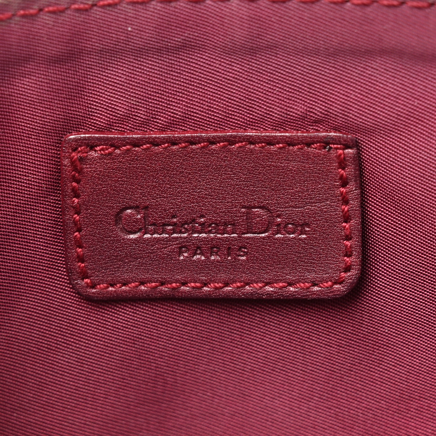 Christian Dior Monogram Mini Saddle Pochette Burgundy 6 of 12