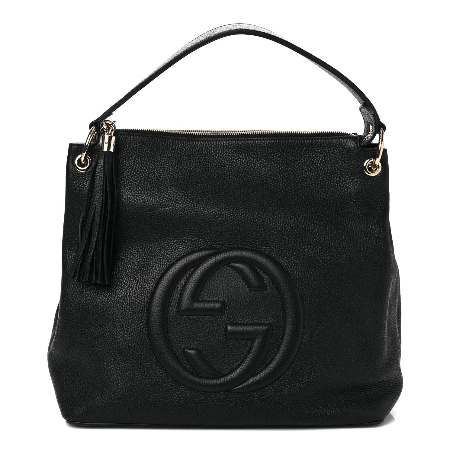 Gucci Pebbled Calfskin Large Soho Hobo Black 1 of 10