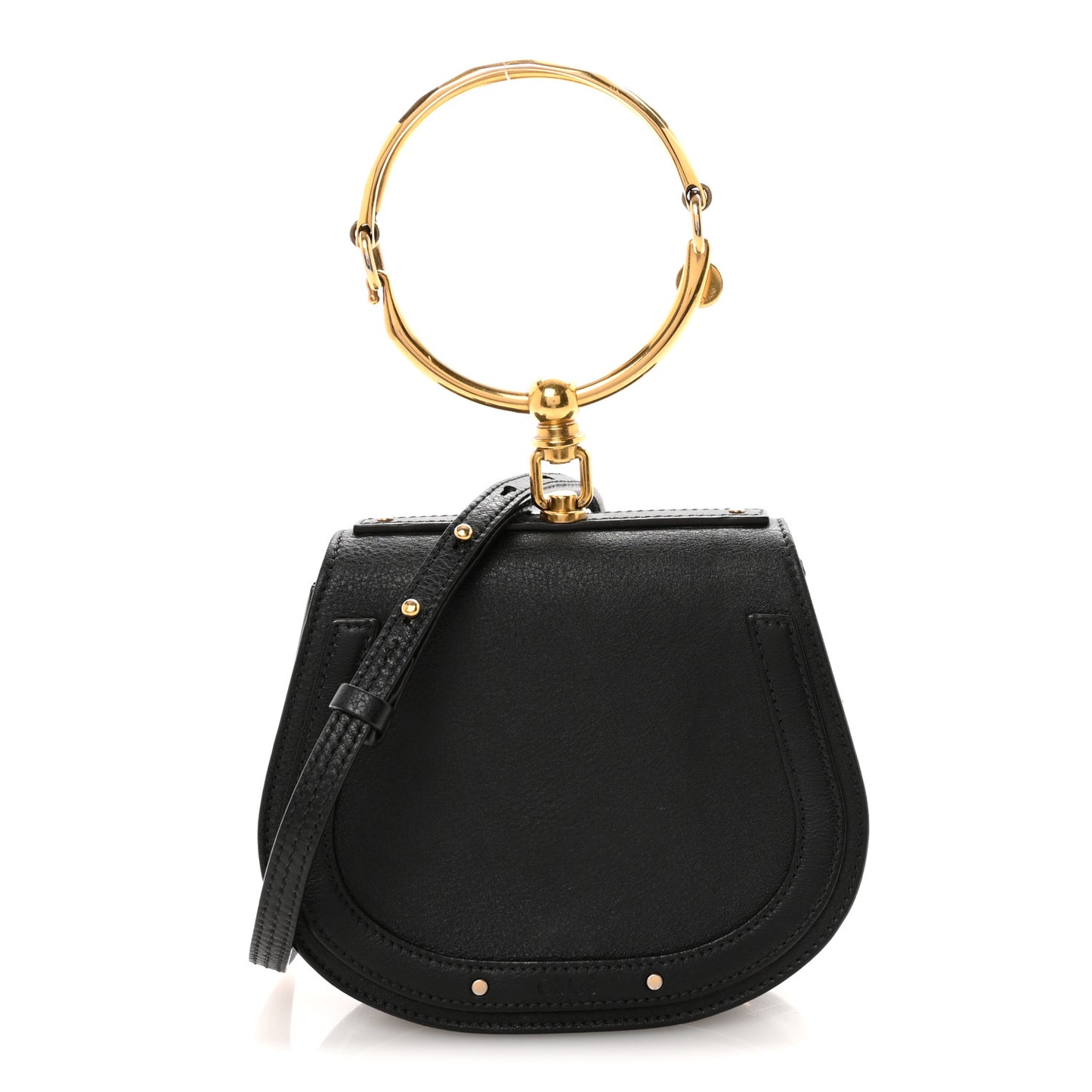 Calfskin Small Nile Bracelet Bag Black