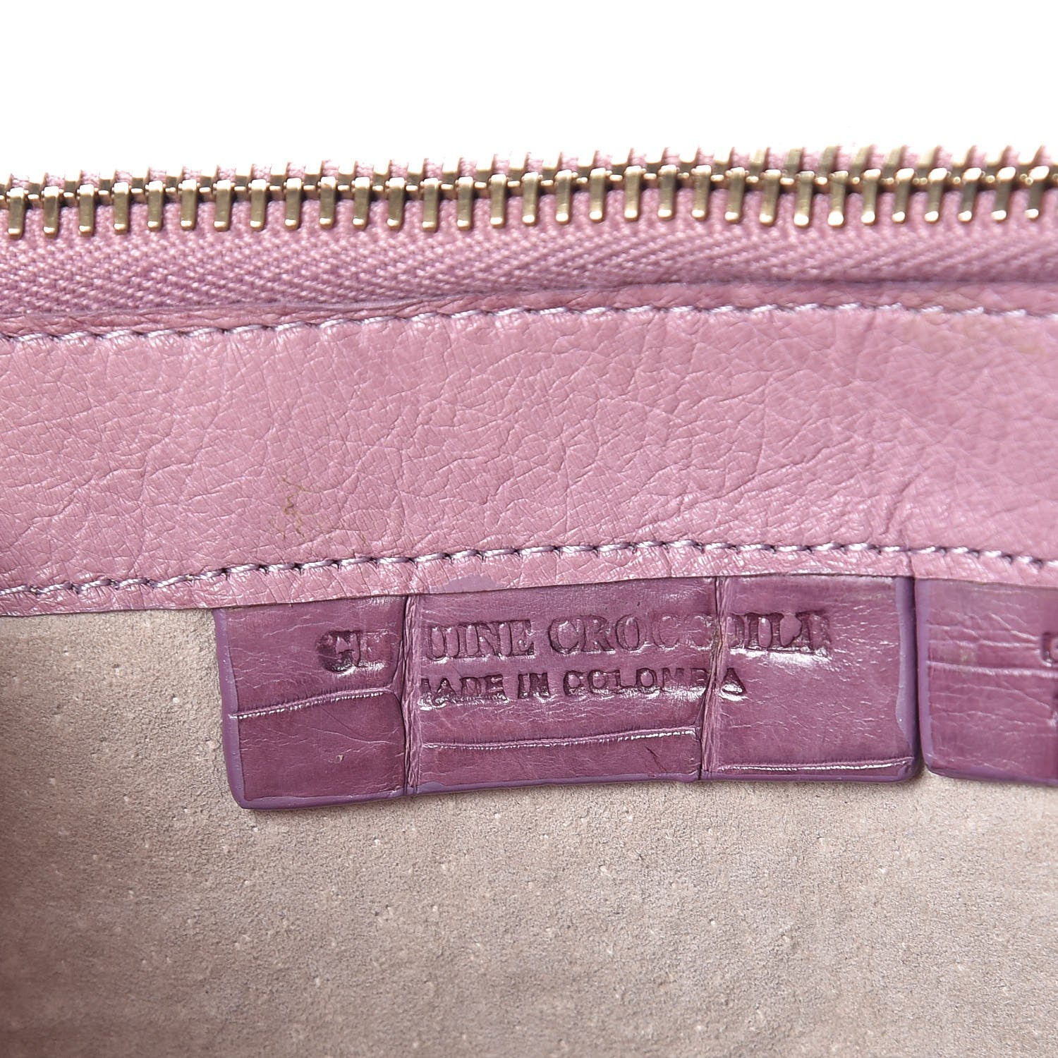 Nancy Gonzalez Ostrich Crocodile Mango Tote Purple 7 of 10