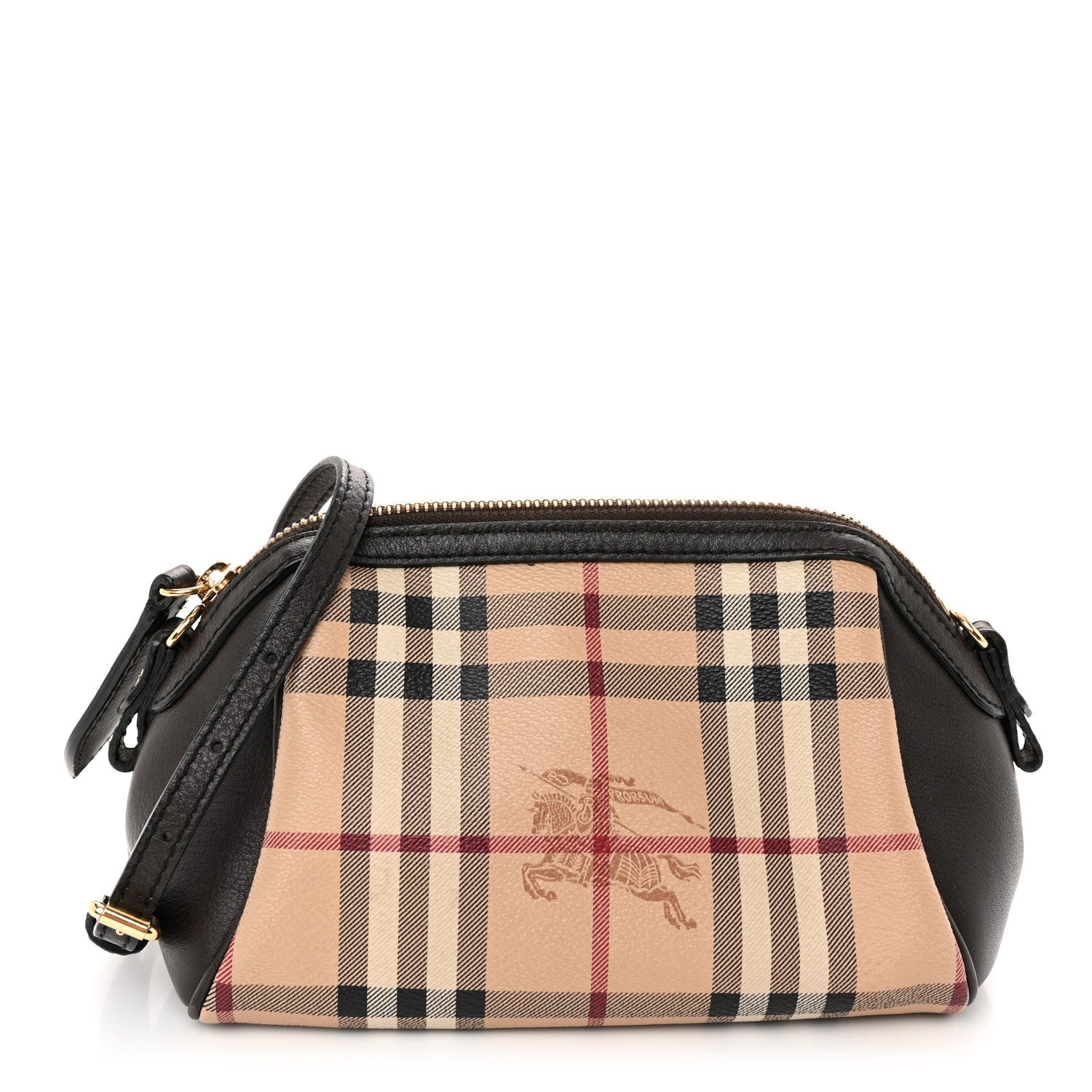 Burberry Haymarket Check Mini Blaze Crossbody Bag Chocolate 1 of 12