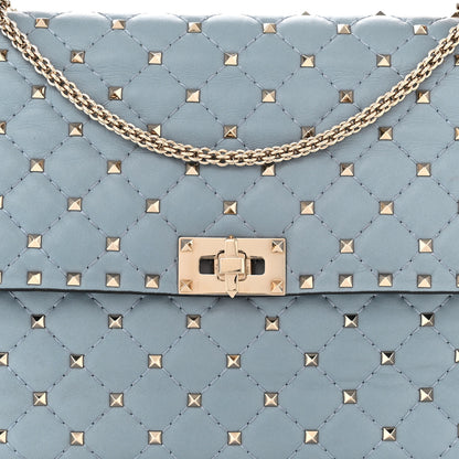 Valentino Garavani Lambskin Large Rockstud Spike Shoulder Bag London Stone 7 of 10