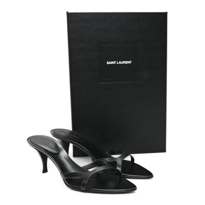 Saint Laurent Calfskin Maine Liscio Carla 60 Mules 37 Black 10 of 10
