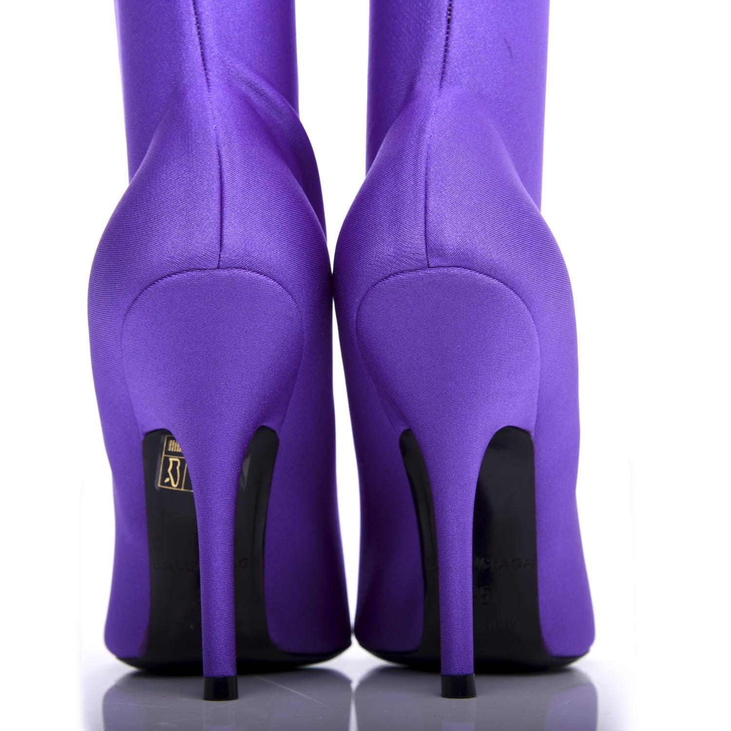 Balenciaga Spandex Pointed Toe Knife Thigh High Boots 35 Violet 7 of 11