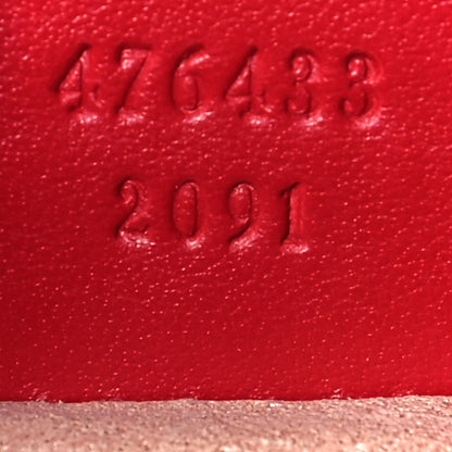 Gucci Calfskin Matelasse Super Mini GG Marmont Shoulder Bag Hibiscus Red 7 of 11