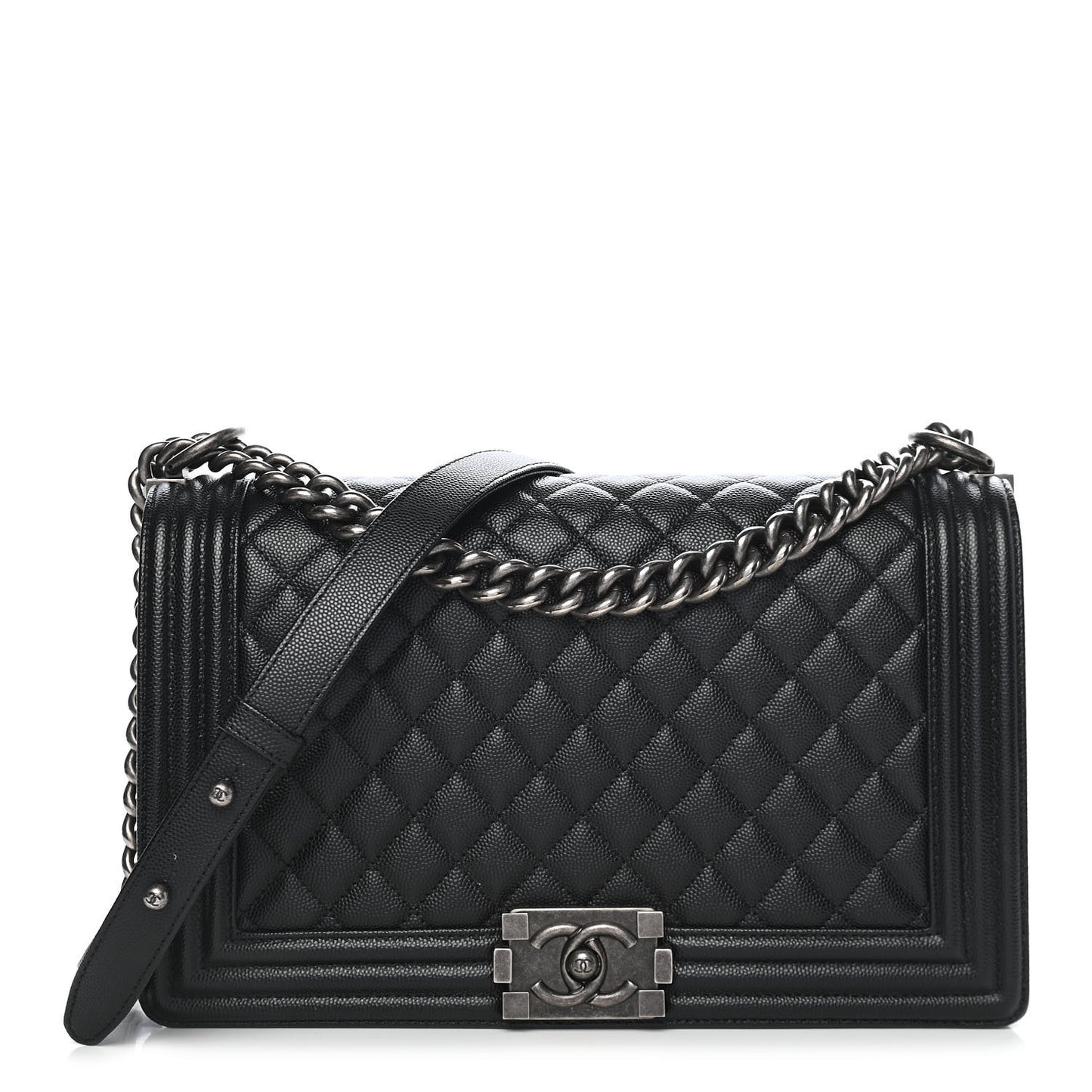 Caviar Quilted New Medium Boy Flap Black