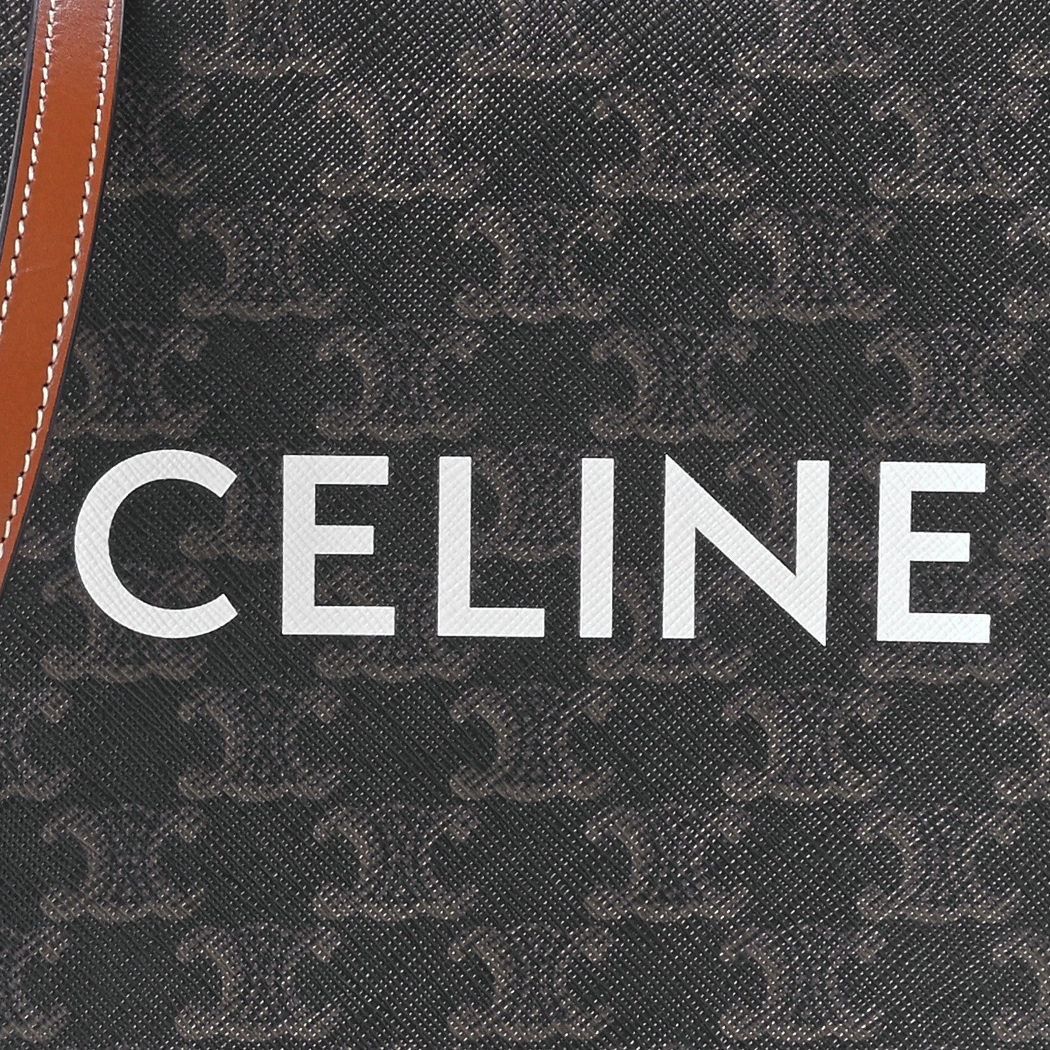 Celine Triomphe Canvas Calfskin Mini Vertical Cabas Tan 6 of 9