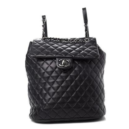 Chanel Calfskin Quilted Large Urban Spirit Backpack Navy 1 of 11