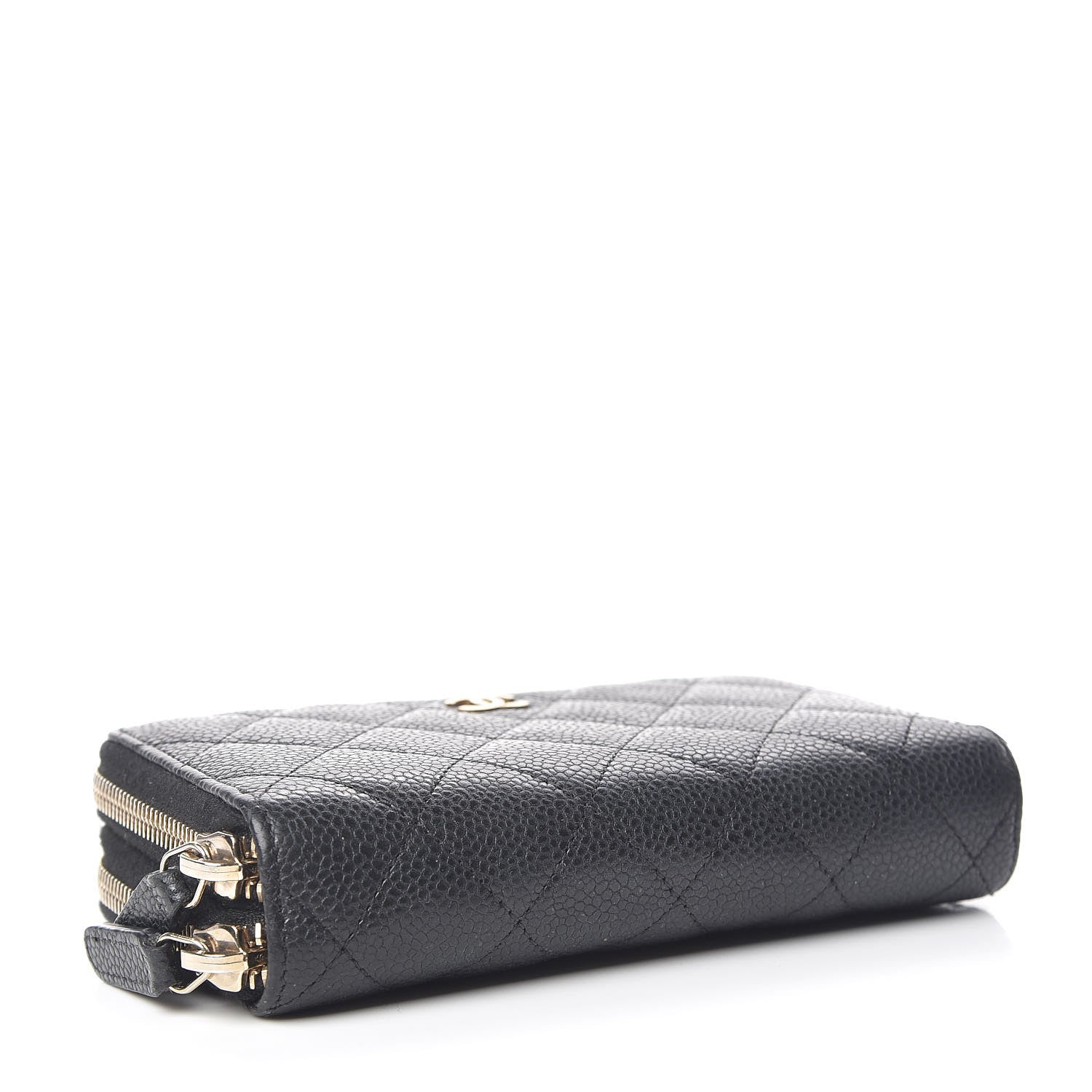 Chanel Caviar Quilted Large Gusset Double Zip Around Wallet Black 4 of 18