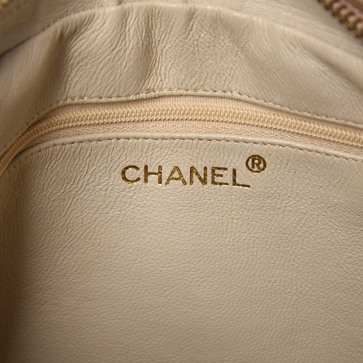 Lambskin Chevron Tassel Camera Case Taupe