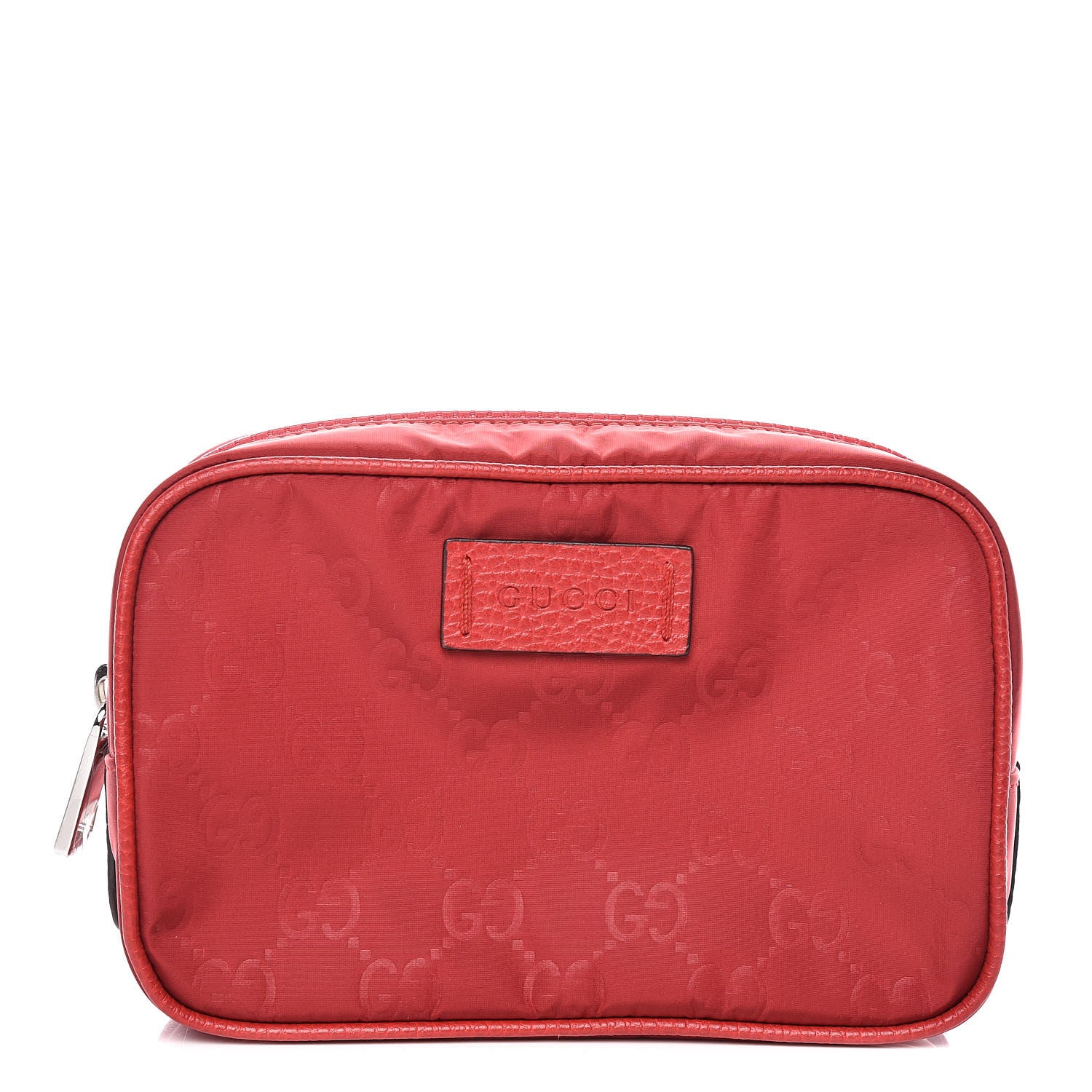Gucci Nylon Monogram Small Dolmias Pouch Vibrant Red 1 of 9