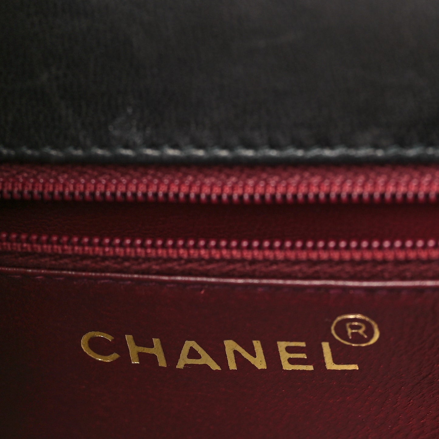 Lambskin Quilted Round Flap Black