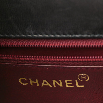 Chanel Lambskin Quilted Round Flap Black 6 of 10