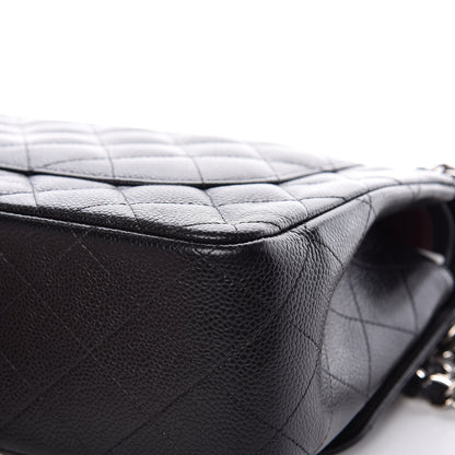Chanel Caviar Quilted Jumbo Double Flap Black 11 of 12