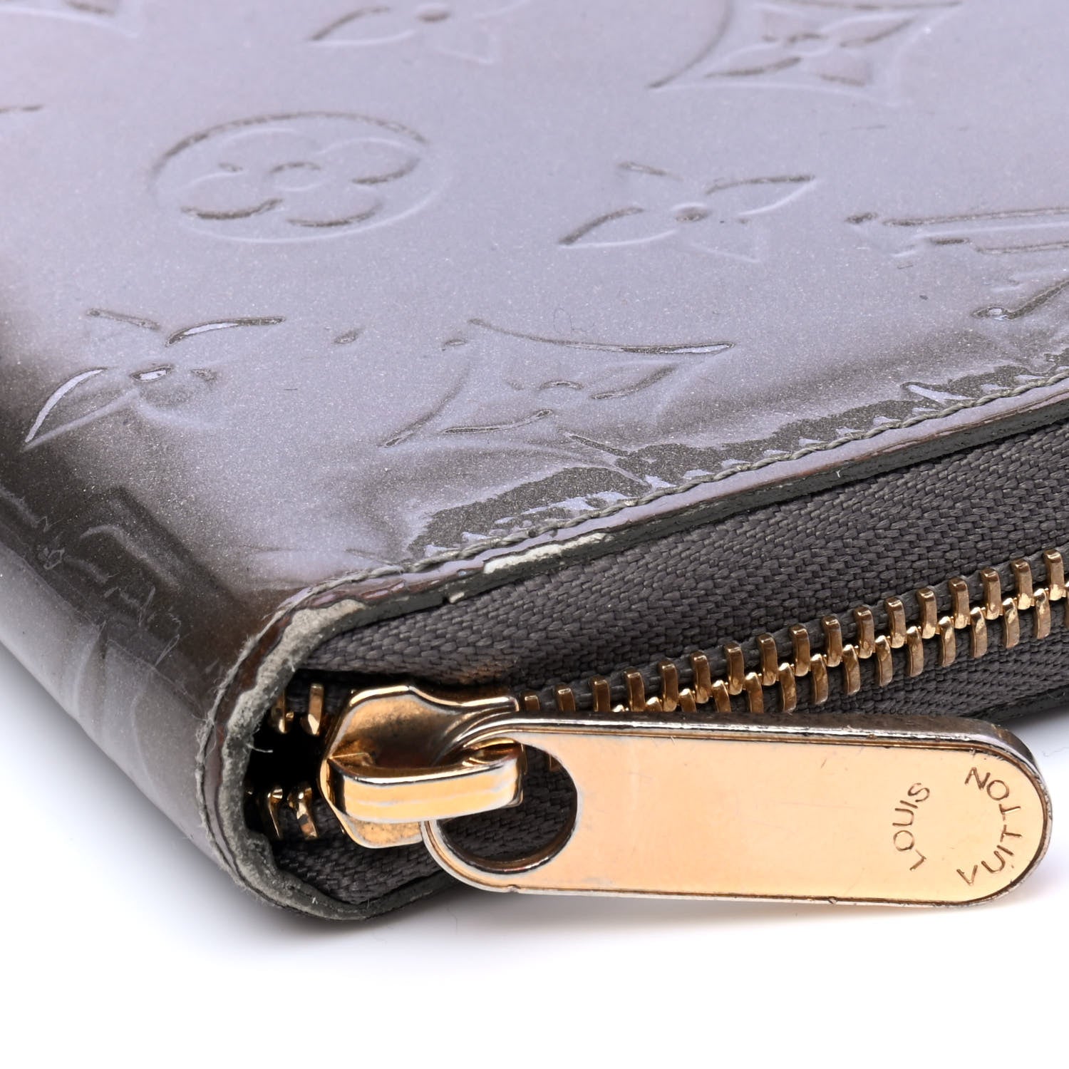 Louis Vuitton Vernis Zippy Wallet Gris Art Deco 5 of 8