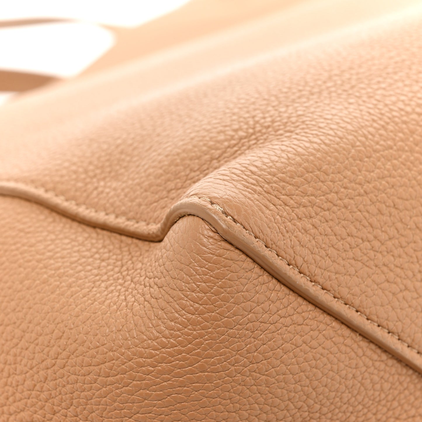 Soft Grained Calfskin Small Belt Cabas Phantom Taupe