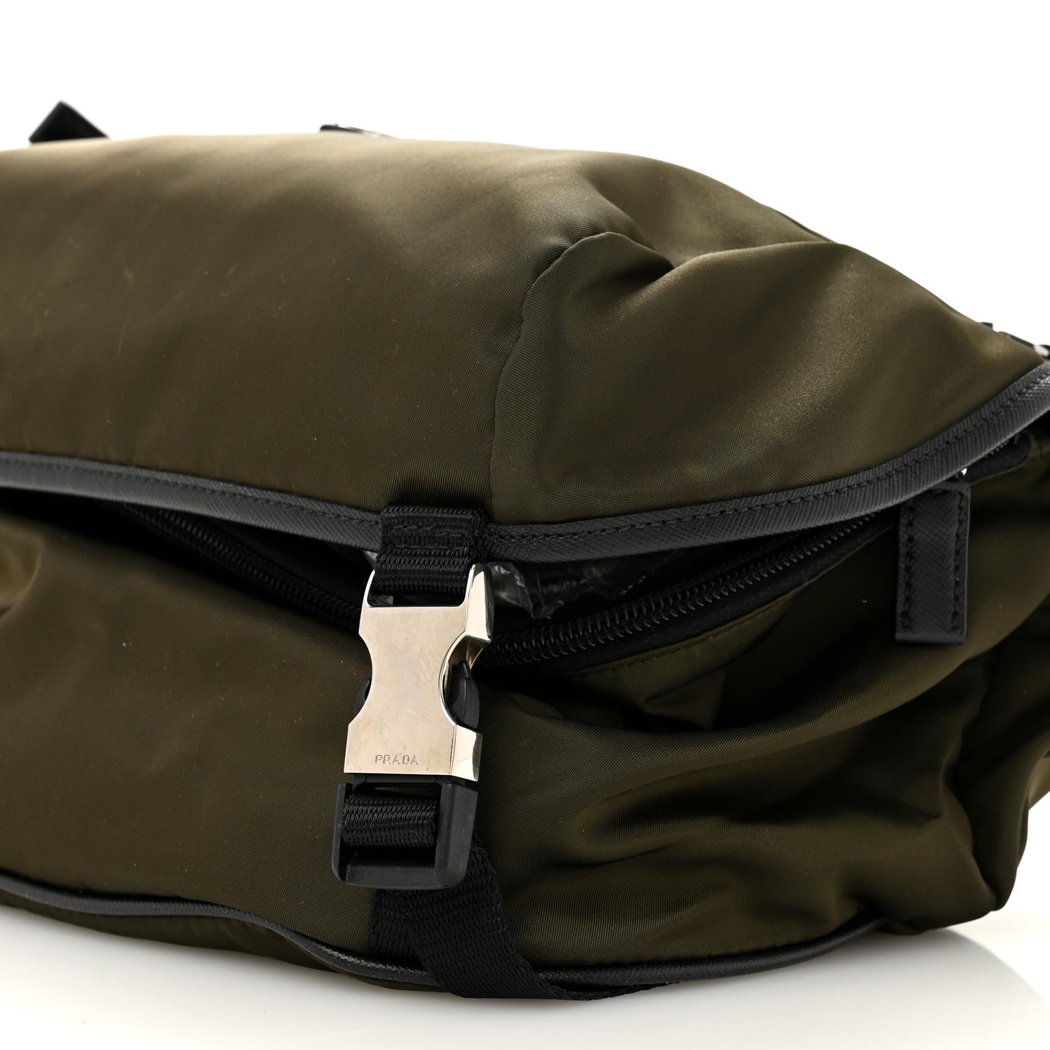 Prada Tessuto Nylon Triangle Shoulder Bag Green 13 of 13