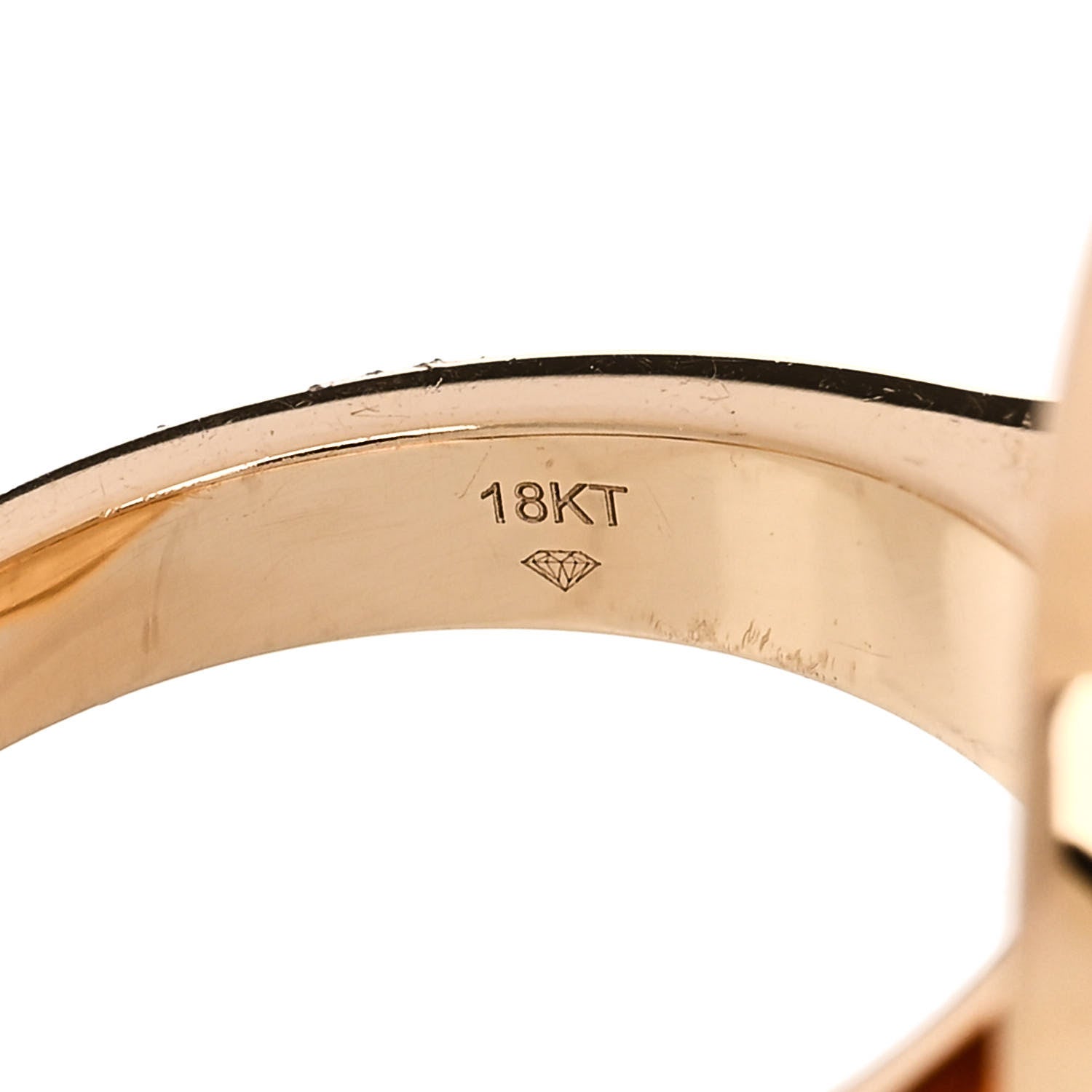 Roberto Coin 18K Rose Gold Diamond Sapphire Mother of Pearl Verona Rainbow Disc Ring 53 6.5 8 of 8