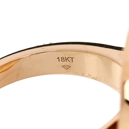 Roberto Coin 18K Rose Gold Diamond Sapphire Mother of Pearl Verona Rainbow Disc Ring 53 6.5 8 of 8