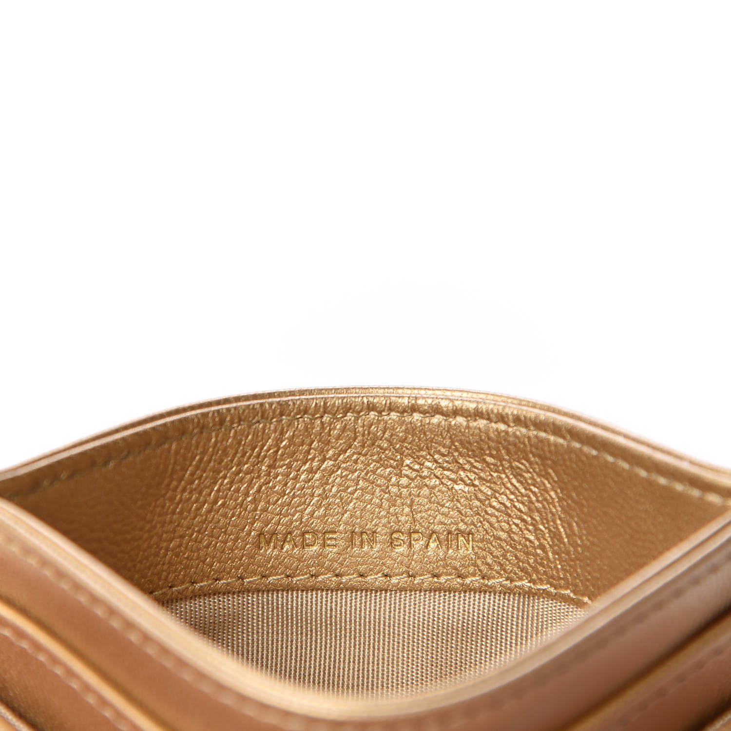 Chanel Metallic Goatskin Quilted Chanel 19 Card Holder Gold 8 of 10