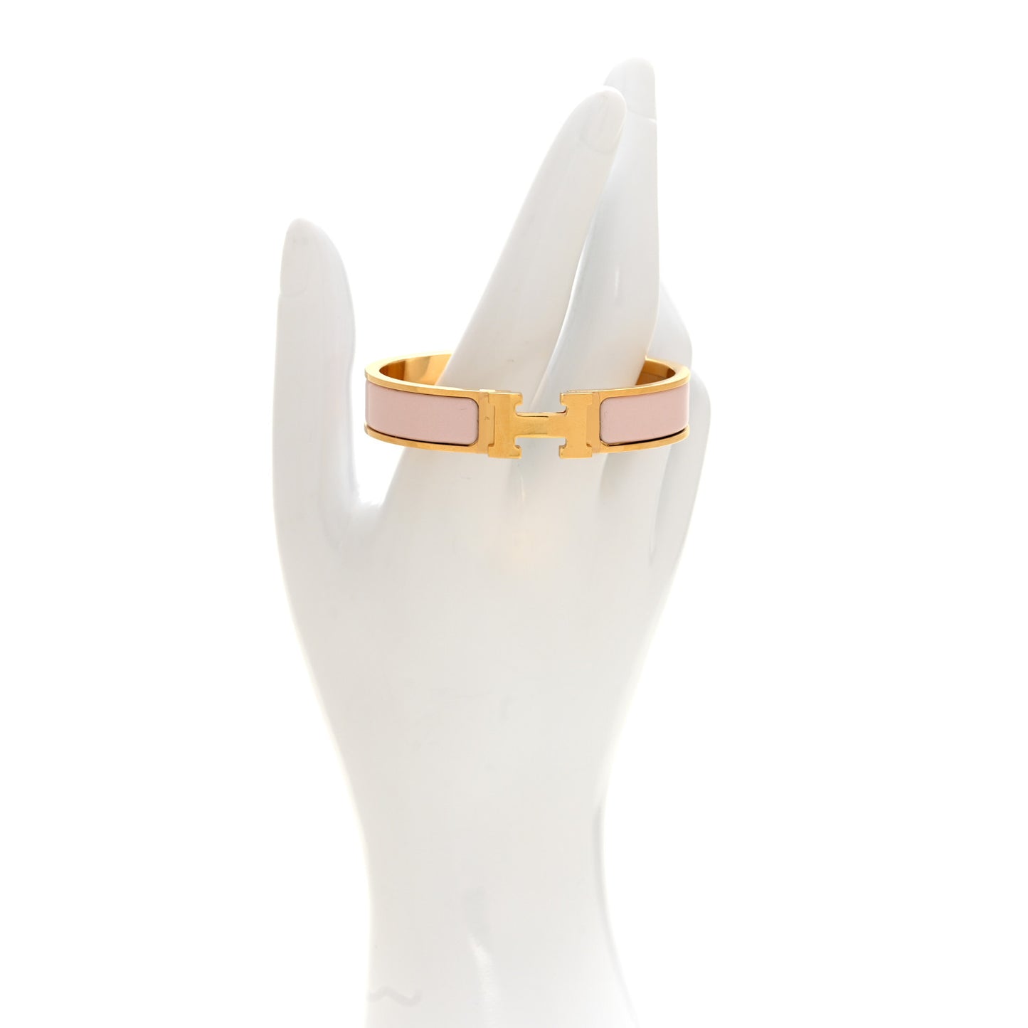 Enamel Narrow Clic Clac H Bracelet PM Rose Candeur