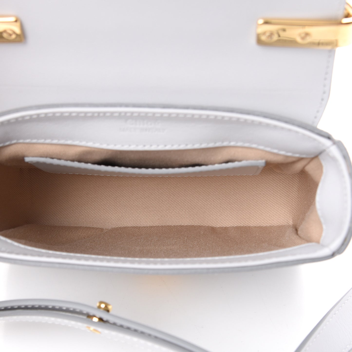 Calfskin Lizard Embossed Mini C Double Carry Light Cloud