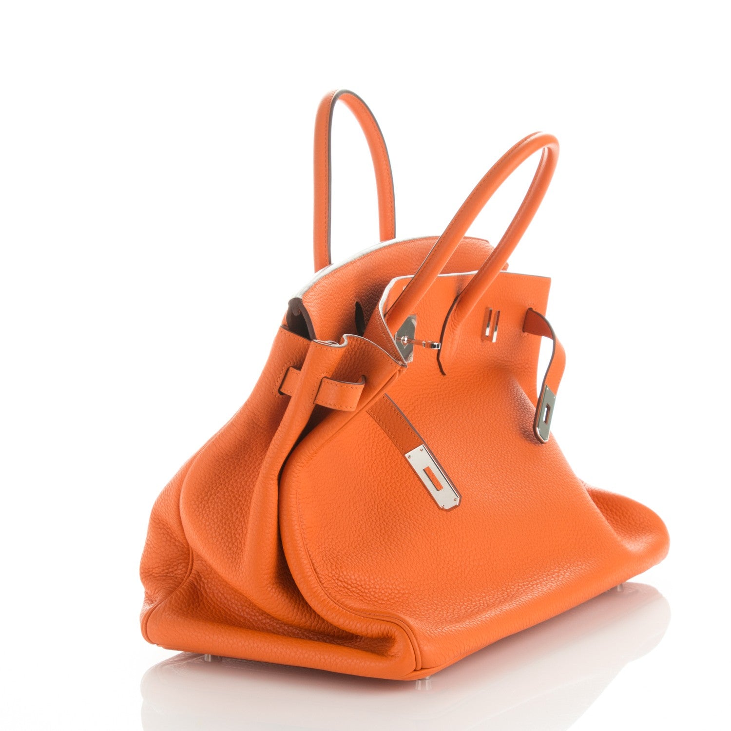 Hermes Taurillon Clemence Birkin 40 Orange 11 of 11